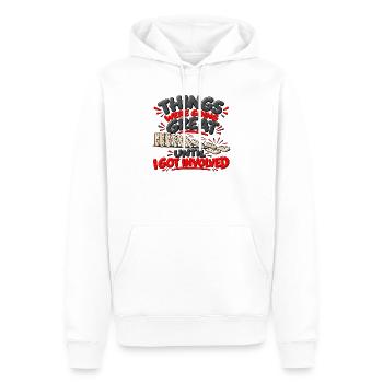 Es lief alles großartig – lustiger Humor - Männer Premium Bio Hoodie - Weiß - Vorne - Nico (187cm)