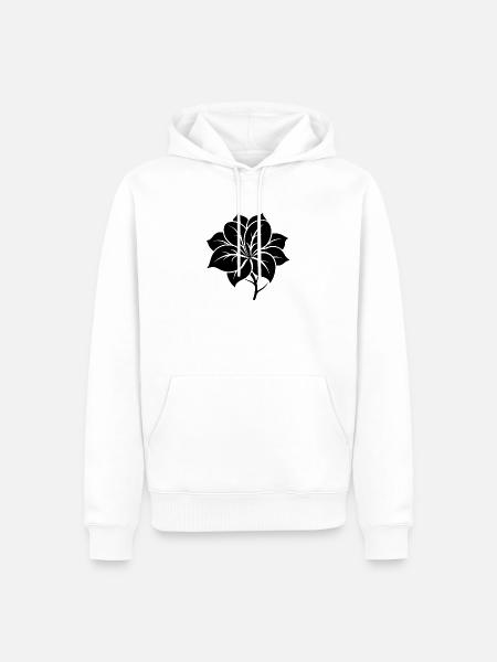 Puakenikeni-Blüte - Männer Premium Bio Hoodie - Weiß