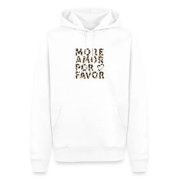 More Amor por favor - Männer Premium Bio Hoodie - Weiß - Vorne - Nico (187cm)