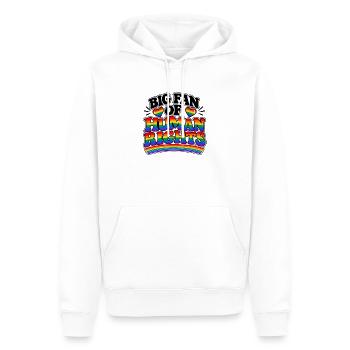 Big Fan of Human Rights – Pride Statement - Männer Premium Bio Hoodie - Weiß - Vorne - Nico (187cm)