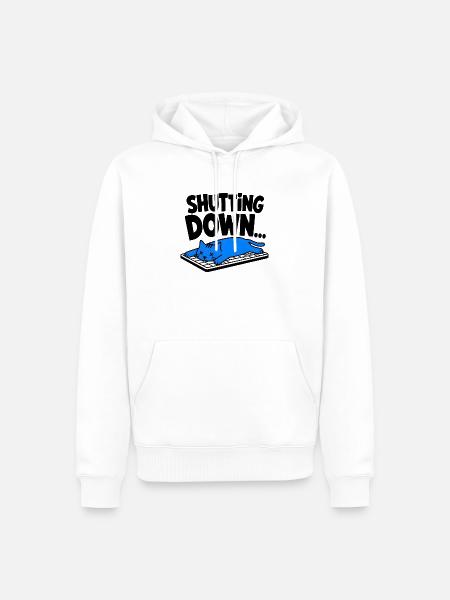 Geek ist ausverkauft – WIRD GESCHLOSSEN - Männer Premium Bio Hoodie - Weiß