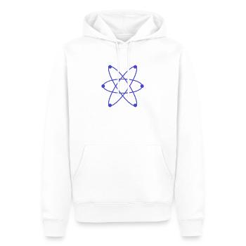 Atom - Männer Premium Bio Hoodie - Weiß - Vorne - Nico (187cm)