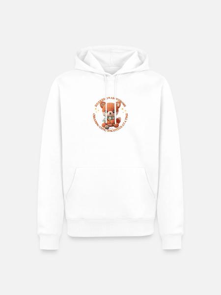 Amigurumi-Fuchs mit Draht - Männer Premium Bio Hoodie - Weiß