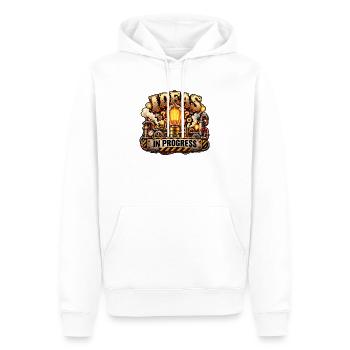 Ideen in Arbeit Steampunk - Männer Premium Bio Hoodie - Weiß - Vorne - Nico (187cm)