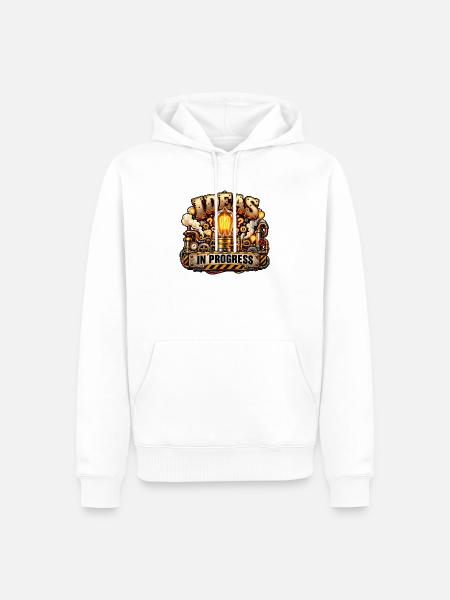 Ideen in Arbeit Steampunk - Männer Premium Bio Hoodie - Weiß