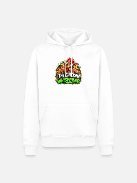 Hühnerflüsterer: Bauernhof Charme - Männer Premium Bio Hoodie - Weiß