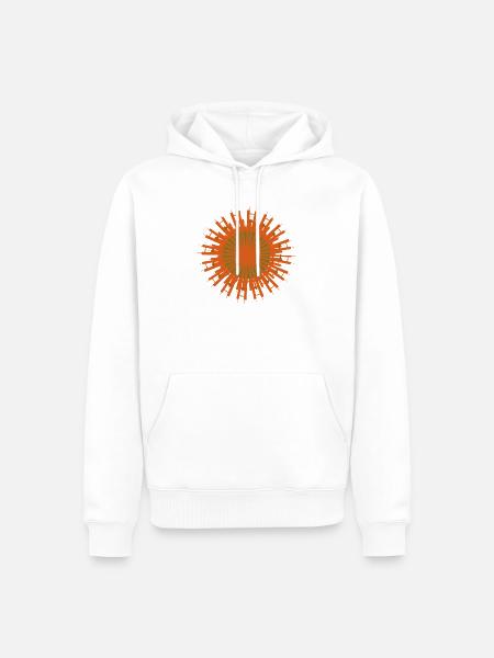 Sonnenring Gewehrsilhouetten - Männer Premium Bio Hoodie - Weiß