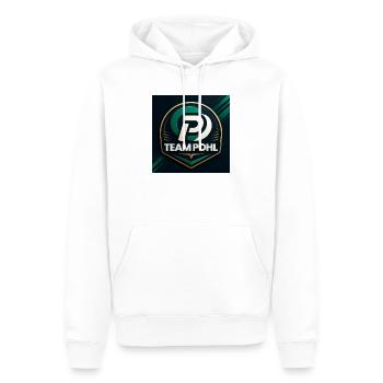 Team Pohl Logo Nachname Name Familie Firma - Männer Premium Bio Hoodie - Weiß - Vorne - Nico (187cm)