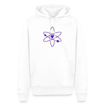 Atom - Männer Premium Bio Hoodie - Weiß - Vorne - Nico (187cm)