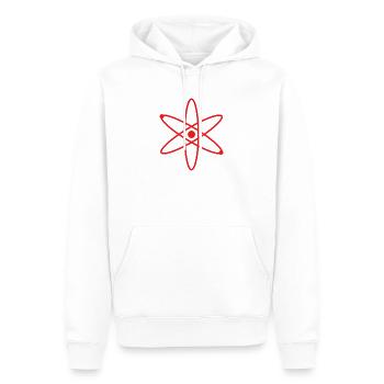 Atom - Männer Premium Bio Hoodie - Weiß - Vorne - Nico (187cm)