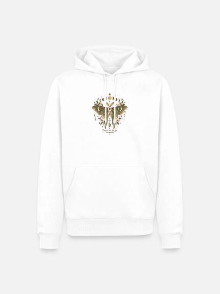 Mondfalter der Nacht - Männer Premium Bio Hoodie - Weiß