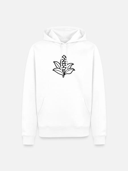 Ingwerblüte - Männer Premium Bio Hoodie - Weiß