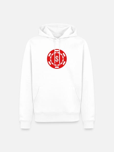 Fischspoker - Männer Premium Bio Hoodie - Weiß
