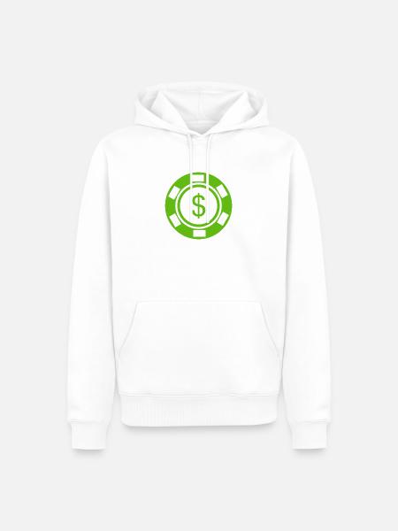 Fischspoker - Männer Premium Bio Hoodie - Weiß