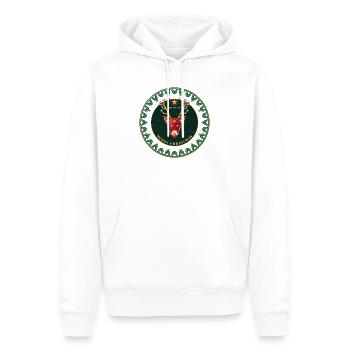 Oh Deer Rentier - Männer Premium Bio Hoodie - Weiß - Vorne - Nico (187cm)