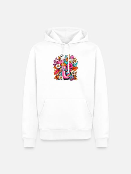 Hey Boo Herbst-Halloween - Männer Premium Bio Hoodie - Weiß