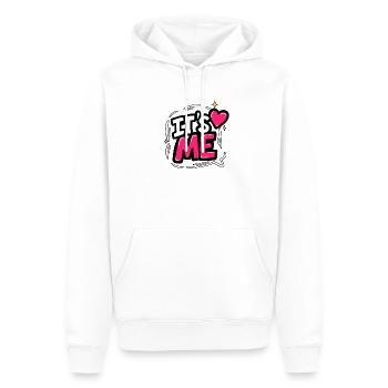 GEN Z ZITATE – Es ist eine kühne Botschaft der Selbstliebe - Männer Premium Bio Hoodie - Weiß - Vorne - Nico (187cm)