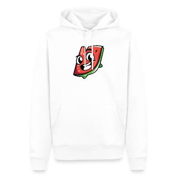 Frech-fröhliche Wassermelonen Scheibe - Männer Premium Bio Hoodie - Weiß - Vorne - Nico (187cm)