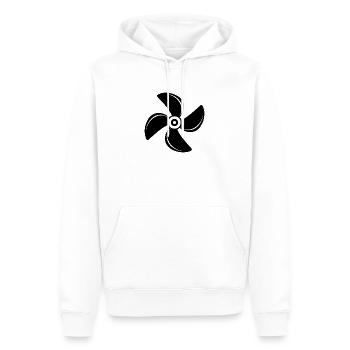 Bootspropeller - Männer Premium Bio Hoodie - Weiß - Vorne - Nico (187cm)
