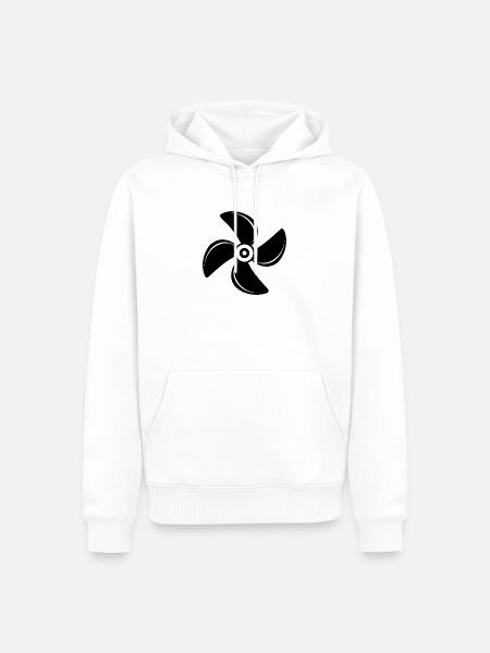 Bootspropeller - Männer Premium Bio Hoodie - Weiß
