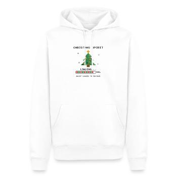 Pixel 8-Bit-Weihnachtsbaum - Männer Premium Bio Hoodie - Weiß - Vorne - Nico (187cm)