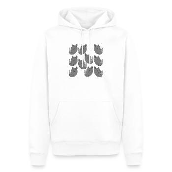Cartoon-Nashornkopf - Männer Premium Bio Hoodie - Weiß - Vorne - Nico (187cm)