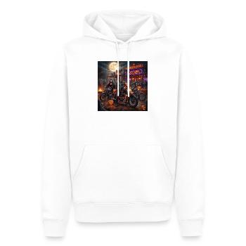 The Wicked Spoke Halloween Biker Night - Männer Premium Bio Hoodie - Weiß - Vorne - Nico (187cm)