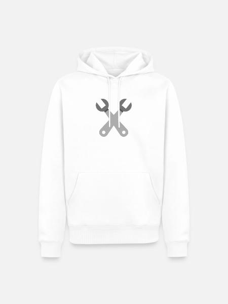 Querschlüssel - Männer Premium Bio Hoodie - Weiß