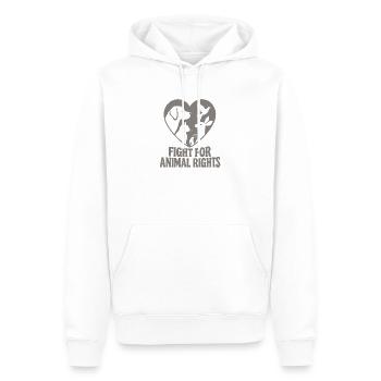 Fight For Animal Rights - Männer Premium Bio Hoodie - Weiß - Vorne - Nico (187cm)