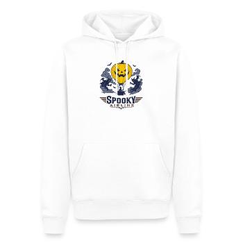 Pumpkin Flug Spooky Airline - Männer Premium Bio Hoodie - Weiß - Vorne - Nico (187cm)