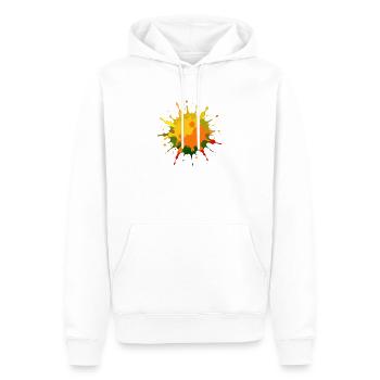 Farbspritzer - Männer Premium Bio Hoodie - Weiß - Vorne - Nico (187cm)