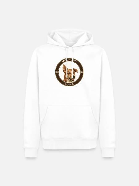 Mischlings-Mama Porträt - Männer Premium Bio Hoodie - Weiß