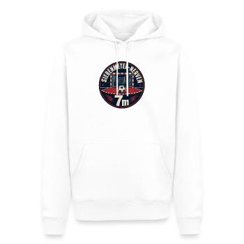Siebenmeter Nerven Handball Vintage Badge Shirt - Männer Premium Bio Hoodie - Weiß - Vorne - Nico (187cm)