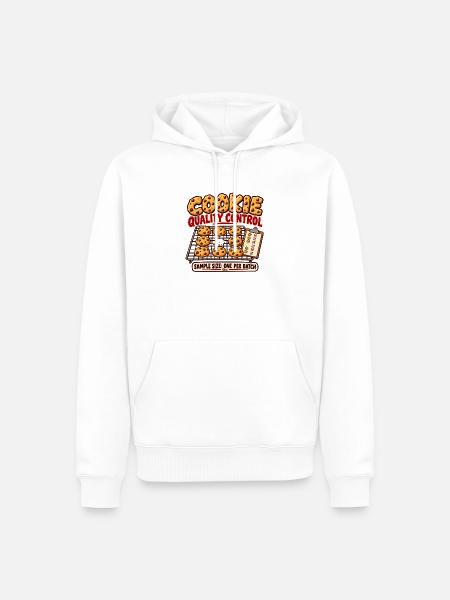 Cookie-Qualitätskontrolle – eine pro Charge - Männer Premium Bio Hoodie - Weiß