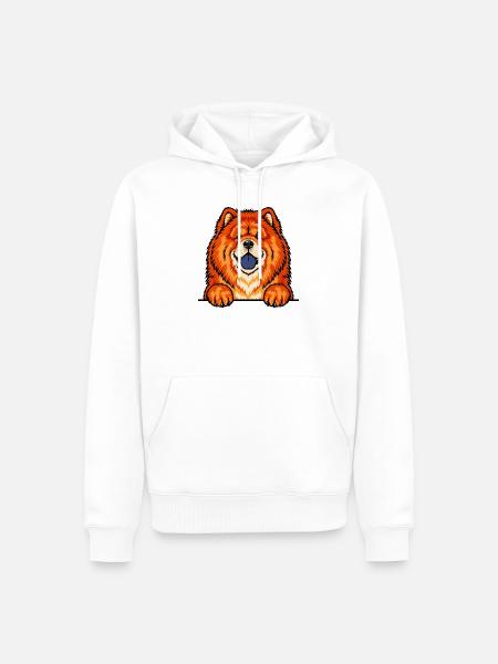 Chow Chow - Männer Premium Bio Hoodie - Weiß