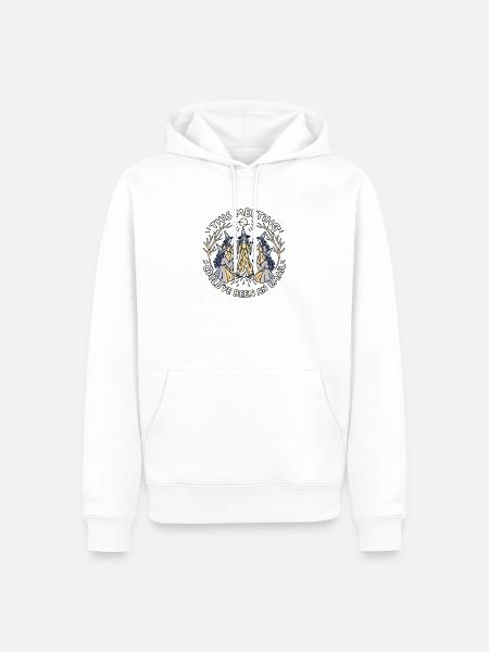 Hexenrunde - Männer Premium Bio Hoodie - Weiß