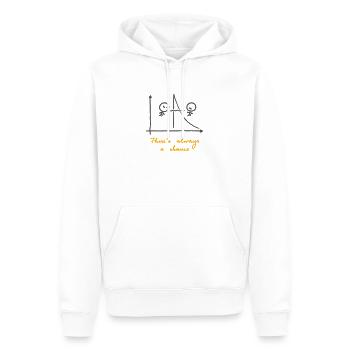 There's Always a Chance (für helle Hintergründe) - Männer Premium Bio Hoodie - Weiß - Vorne - Nico (187cm)