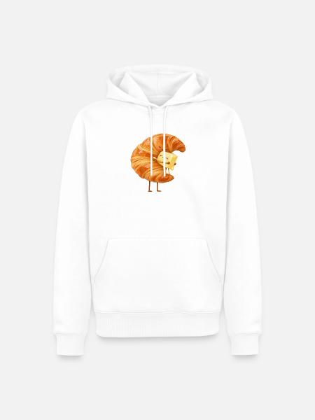 KuschelCroissant Butterfreund - Männer Premium Bio Hoodie - Weiß