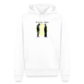 YO COUSIN, YAKUSA! - Vororte gegen Japan - Männer Premium Bio Hoodie - Weiß - Vorne - Nico (187cm)