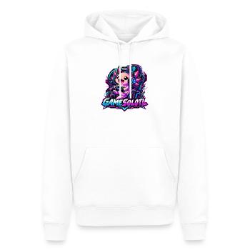  Gamesolotl Axolotl Spieler Cyberpunk - Männer Premium Bio Hoodie - Weiß - Vorne - Nico (187cm)