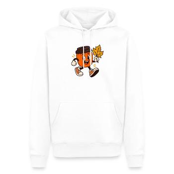 Becher-Kürbis - Männer Premium Bio Hoodie - Weiß - Vorne - Nico (187cm)