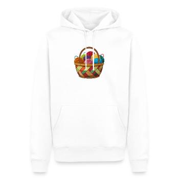 Korb mit Garnstricken Häkeln - Männer Premium Bio Hoodie - Weiß - Vorne - Nico (187cm)
