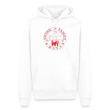 Familienheim-Emblem - Männer Premium Bio Hoodie - Weiß - Vorne - Nico (187cm)