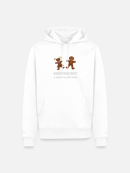 Christmas Diet - Lebkuchen Paar - Männer Premium Bio Hoodie - Weiß