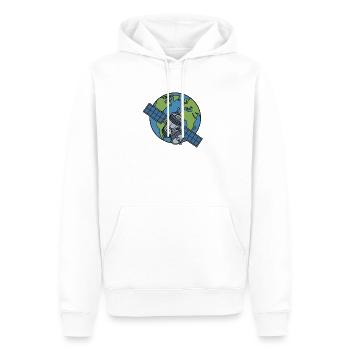 Satellit Orbit Erde Weltraum Sci-Fi Vektor Shirt - Männer Premium Bio Hoodie - Weiß - Vorne - Nico (187cm)