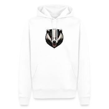 Der Dachs - Männer Premium Bio Hoodie - Weiß - Vorne - Nico (187cm)