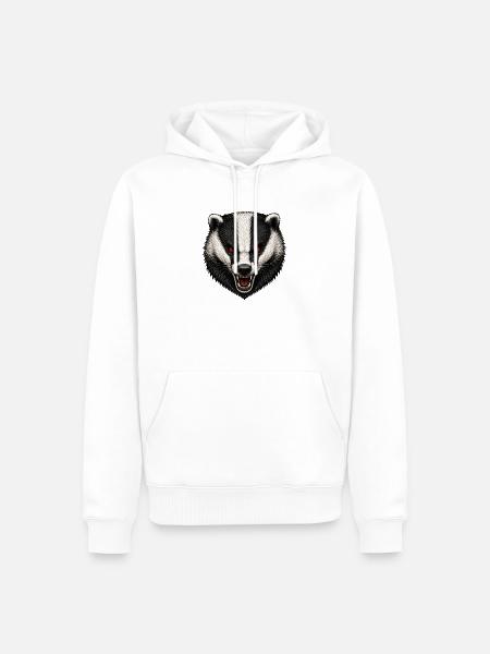 Der Dachs - Männer Premium Bio Hoodie - Weiß
