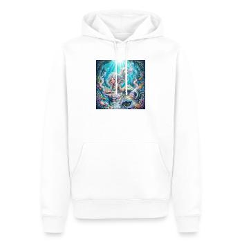 Korallenmeerjungfrau unter Gezeiten - Männer Premium Bio Hoodie - Weiß - Vorne - Nico (187cm)