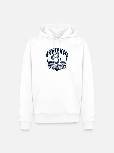 Ammersee Wingfoil Club Logo - Männer Premium Bio Hoodie - Weiß