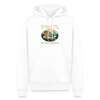 Rente: Zeit für Höhenmeter - Männer Premium Bio Hoodie - Weiß - Vorne - Nico (187cm)